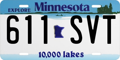 MN license plate 611SVT