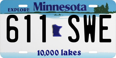 MN license plate 611SWE