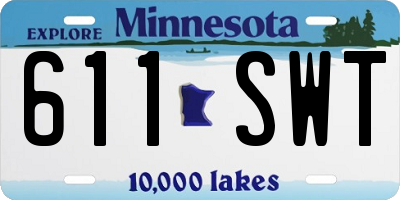 MN license plate 611SWT