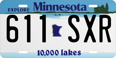MN license plate 611SXR