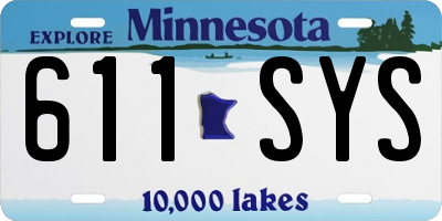 MN license plate 611SYS