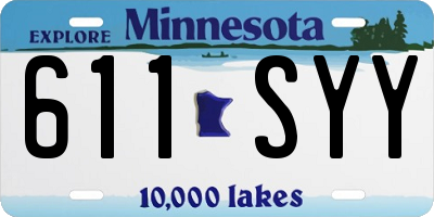 MN license plate 611SYY