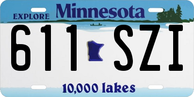 MN license plate 611SZI