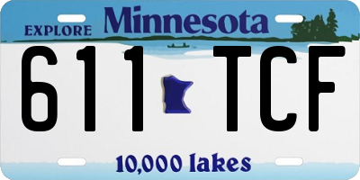 MN license plate 611TCF