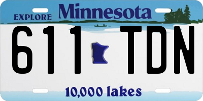 MN license plate 611TDN