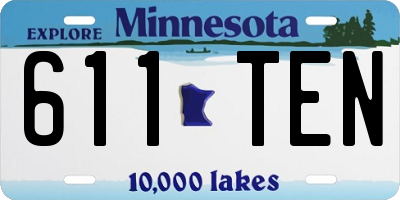 MN license plate 611TEN
