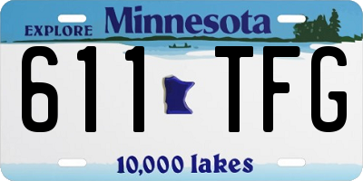 MN license plate 611TFG