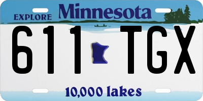MN license plate 611TGX