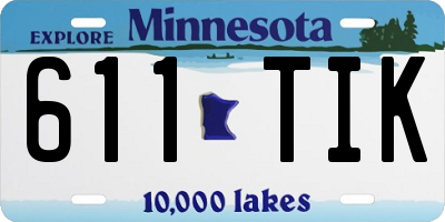 MN license plate 611TIK
