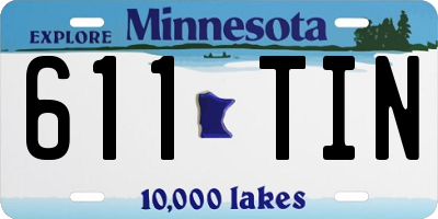 MN license plate 611TIN