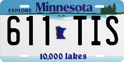 MN license plate 611TIS