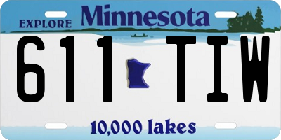 MN license plate 611TIW