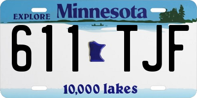MN license plate 611TJF
