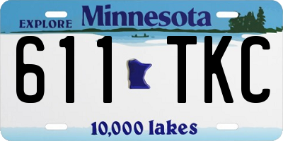 MN license plate 611TKC