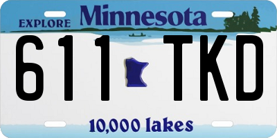 MN license plate 611TKD
