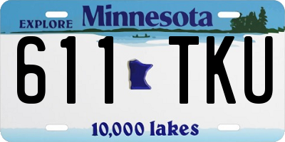 MN license plate 611TKU