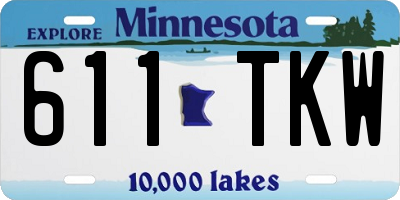 MN license plate 611TKW