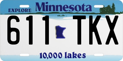 MN license plate 611TKX