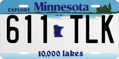 MN license plate 611TLK