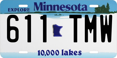 MN license plate 611TMW