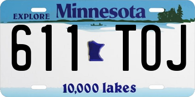 MN license plate 611TOJ
