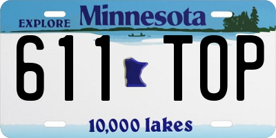 MN license plate 611TOP