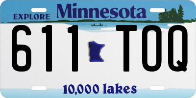 MN license plate 611TOQ