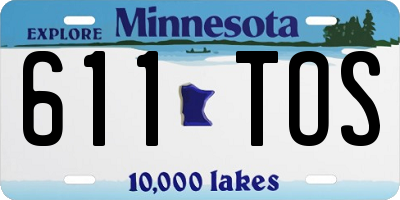 MN license plate 611TOS