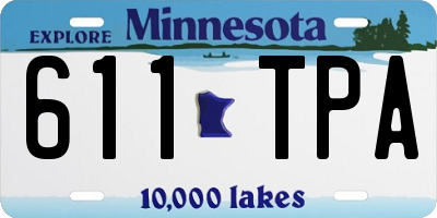 MN license plate 611TPA