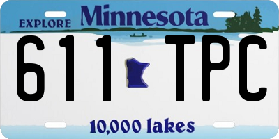 MN license plate 611TPC