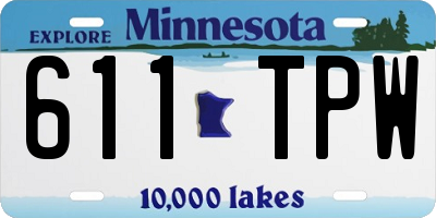 MN license plate 611TPW