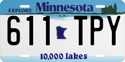 MN license plate 611TPY