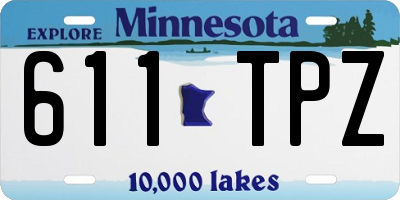 MN license plate 611TPZ
