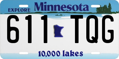MN license plate 611TQG