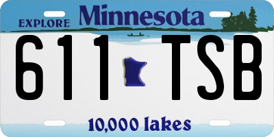 MN license plate 611TSB
