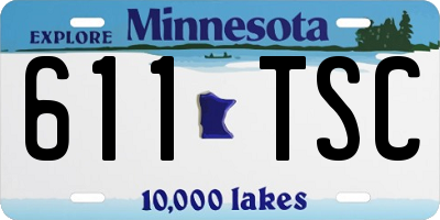 MN license plate 611TSC