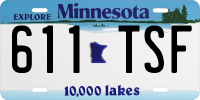 MN license plate 611TSF