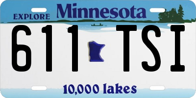 MN license plate 611TSI