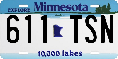 MN license plate 611TSN