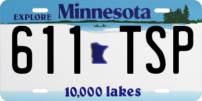 MN license plate 611TSP
