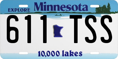 MN license plate 611TSS