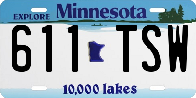 MN license plate 611TSW