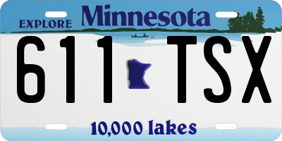 MN license plate 611TSX