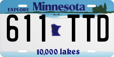 MN license plate 611TTD