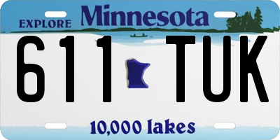 MN license plate 611TUK