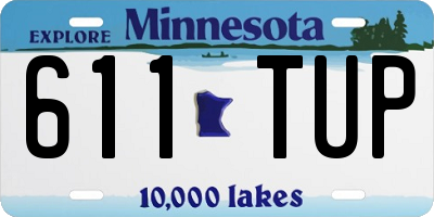 MN license plate 611TUP