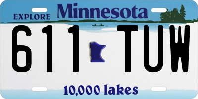 MN license plate 611TUW