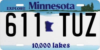 MN license plate 611TUZ