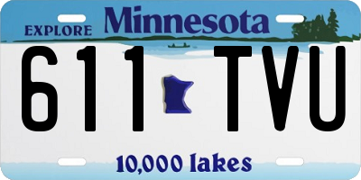 MN license plate 611TVU