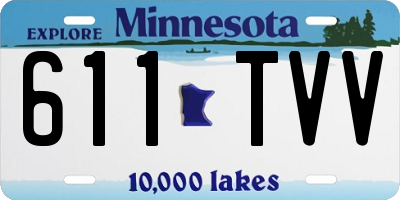 MN license plate 611TVV